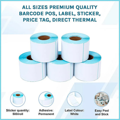 All Sizes Premium Quality Barcode POS, Label, Sticker, Price tag, Direct Thermal - Image 3