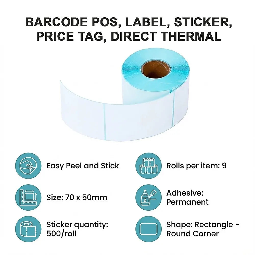 All Sizes Premium Quality Barcode POS, Label, Sticker, Price tag, Direct Thermal - Image 9