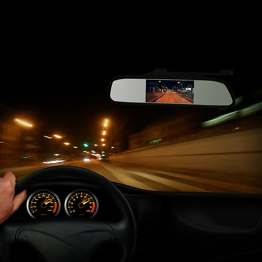 120 Degrees Camera Mirror Car Rear View Reverse Night Vision Parking System Kit - Image 8