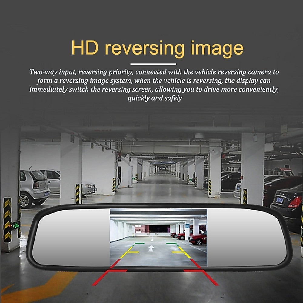 120 Degrees Camera Mirror Car Rear View Reverse Night Vision Parking System Kit - Image 9