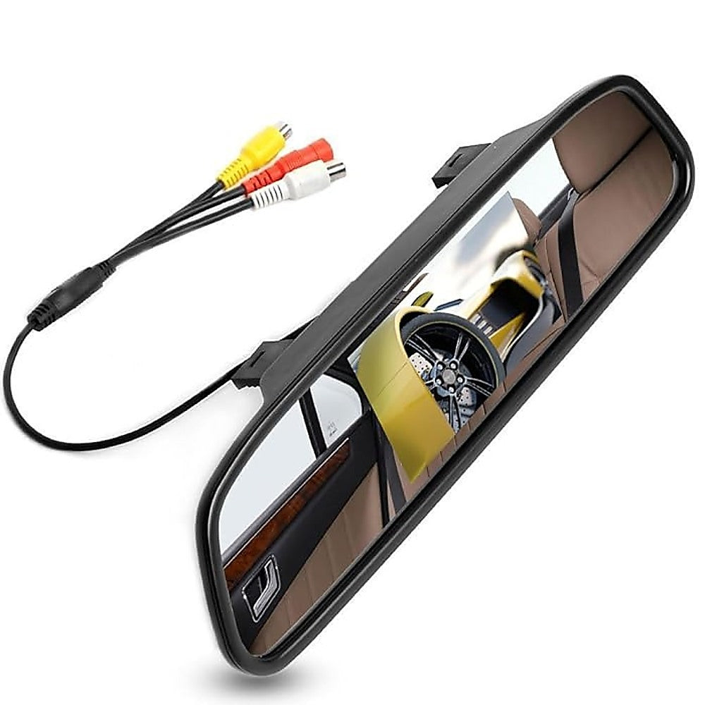 120 Degrees Camera Mirror Car Rear View Reverse Night Vision Parking System Kit - Image 3