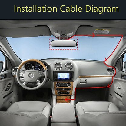120 Degrees Camera Mirror Car Rear View Reverse Night Vision Parking System Kit - Image 4