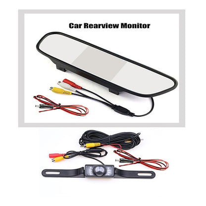 120 Degrees Camera Mirror Car Rear View Reverse Night Vision Parking System Kit - Image 5