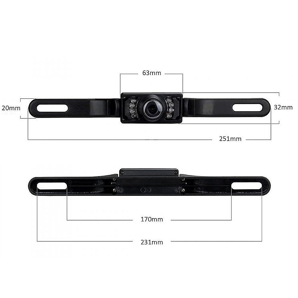 120 Degrees Camera Mirror Car Rear View Reverse Night Vision Parking System Kit - Image 7