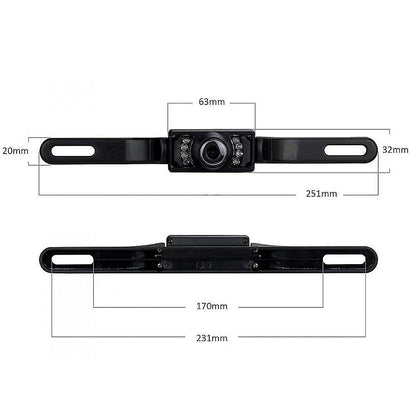 120 Degrees Camera Mirror Car Rear View Reverse Night Vision Parking System Kit - Image 7