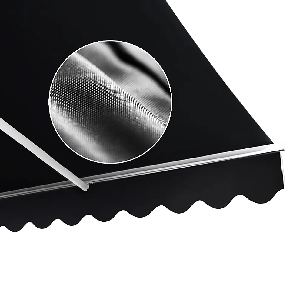Outdoor Folding Arm Awning Retractable Sunshade Canopy Black 4.0m x 2.5m - Image 4