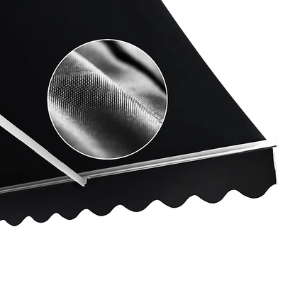 Outdoor Folding Arm Awning Retractable Sunshade Canopy Black 4.0m x 2.5m - Image 4