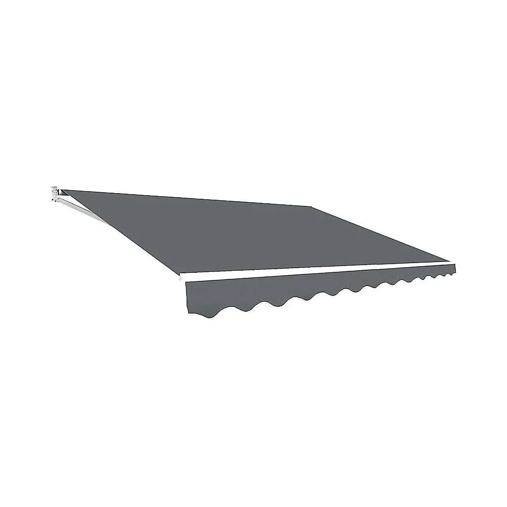 Outdoor Folding Arm Awning Retractable Sunshade Canopy Grey 5.0m x 2.5m