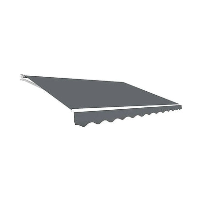 Outdoor Folding Arm Awning Retractable Sunshade Canopy Grey 5.0m x 2.5m