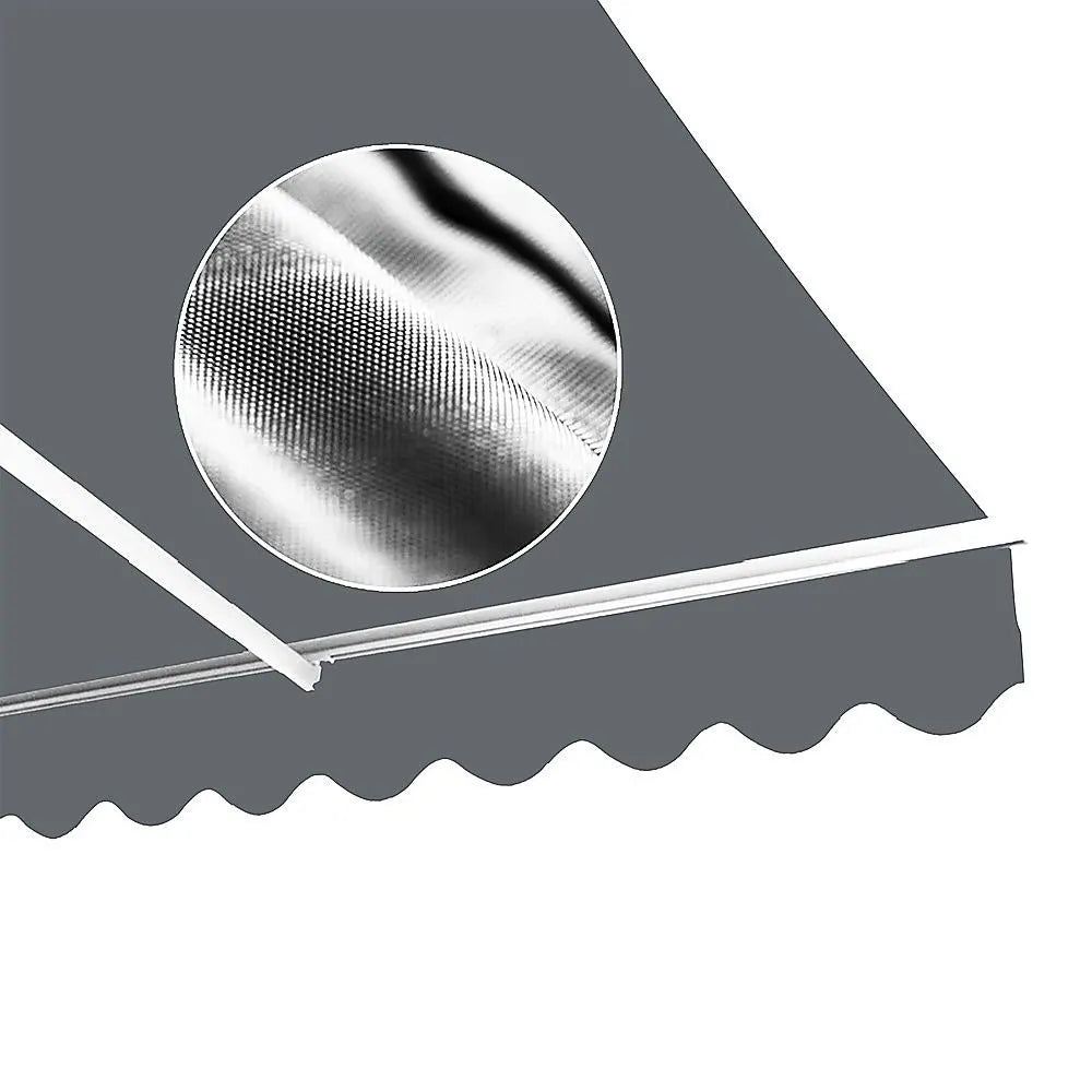 Outdoor Folding Arm Awning Retractable Sunshade Canopy Grey 5.0m x 2.5m - Image 8