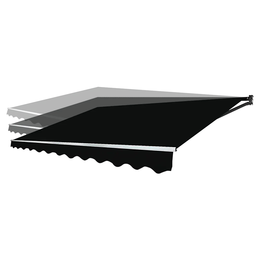 Outdoor Folding Arm Awning Retractable Sunshade Canopy Black 5.0m x 2.5m - Image 8