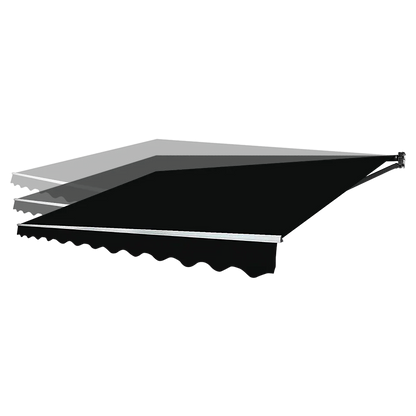 Outdoor Folding Arm Awning Retractable Sunshade Canopy Black 5.0m x 2.5m - Image 8