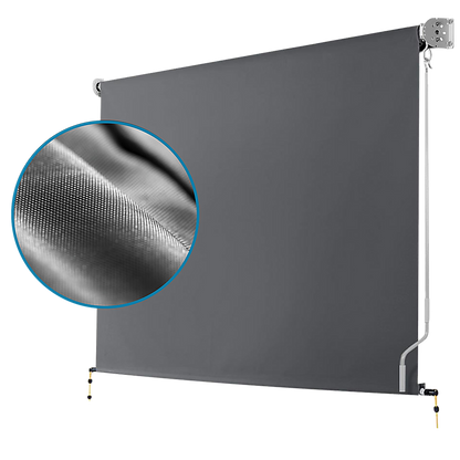 Retractable Straight Drop Roll Down Awning Garden Patio Screen 2.1X2.5M - Image 4