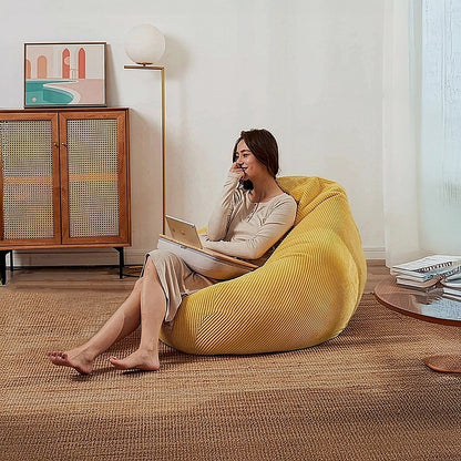 Jumbo Cord Beanbag Chair Cover Unfilled Large Bean Bag - Mustard - Image 6