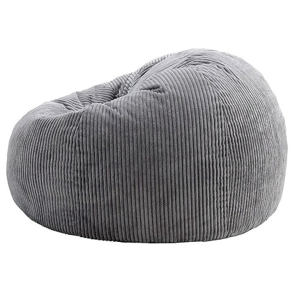 Jumbo Cord Beanbag Chair Cover Unfilled Large Bean Bag - Grey - Image 4