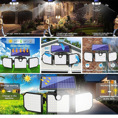 230 LED Solar Lights Outdoor 260LM Waterproof Motion Sensor Security Wall Lamp - Image 3