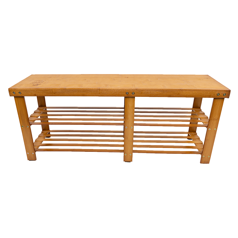 Bamboo Shoe Rack Wooden Bench Storage Organiser Cabinet Holder Stool - Image 3