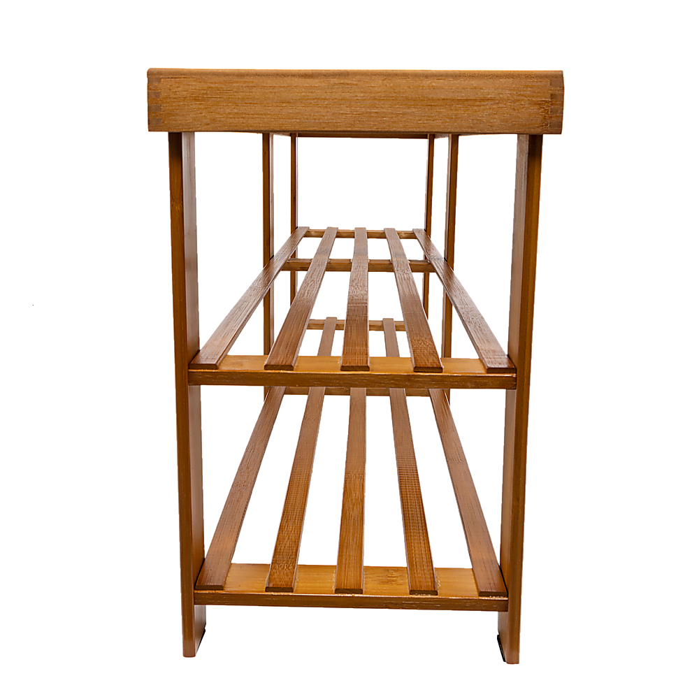 Bamboo Shoe Rack Wooden Bench Storage Organiser Cabinet Holder Stool - Image 6