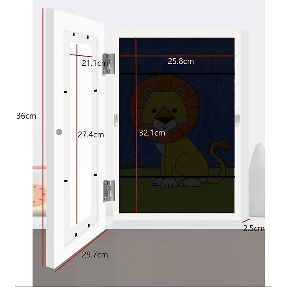 Kids Art Wood Frame Children Art Projects Display Hold 150 Pictures - Image 7