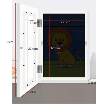 Kids Art Wood Frame Children Art Projects Display Hold 150 Pictures - Image 7