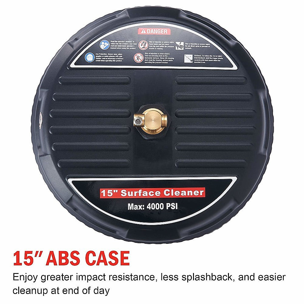 4000 PSI 44CM Pressure Washer Surface Cleaner with 2 Extension Wands - Image 4