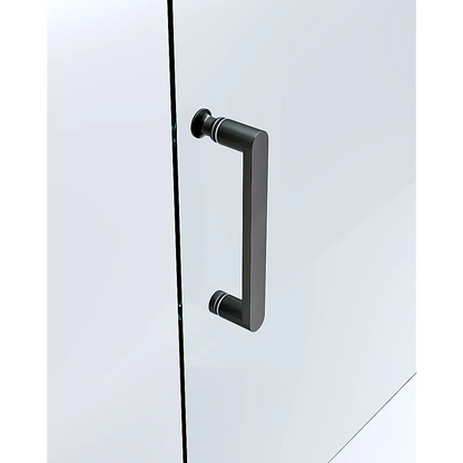 Adjustable 1200x1200mm Double Sliding Door Glass Shower Screen in Black - Image 3