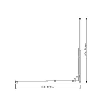 Adjustable 1200x1200mm Double Sliding Door Glass Shower Screen in Black - Image 6