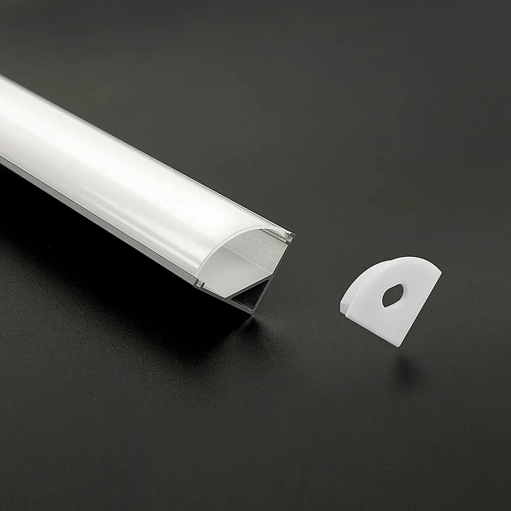 10 x 1M V-Style Aluminium LED Strip Light Channels for Cabinet Lighting - Image 7