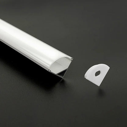 10 x 1M V-Style Aluminium LED Strip Light Channels for Cabinet Lighting - Image 7