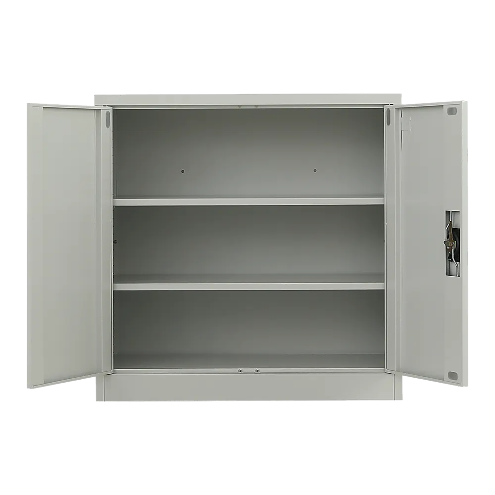 Two-Door Metal Short Cabinet Shelf Storage for Home Office Gym - Image 8