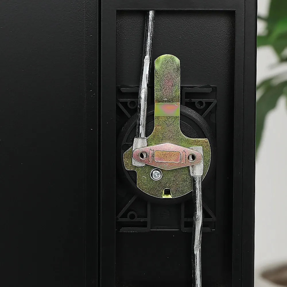 Two-Door Metal Short Cabinet Shelf Storage for Home Office Gym - Image 7
