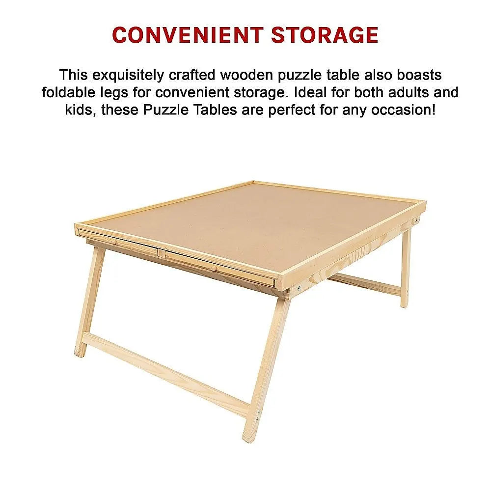 1500 Piece Wooden Jigsaw Puzzle Table – 67x87cm Puzzle Board with Folding Legs - Image 7
