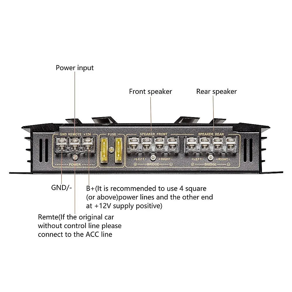 5800W Watt 4 Channel Car Truck Amplifier Stereo Audio Speaker Amp System Device - Image 8