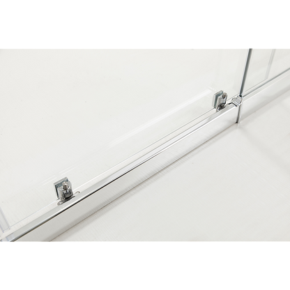 150mm Adjustable (2000x800mm) Single Door Corner Sliding Glass Shower Screen in Chrome - Image 8