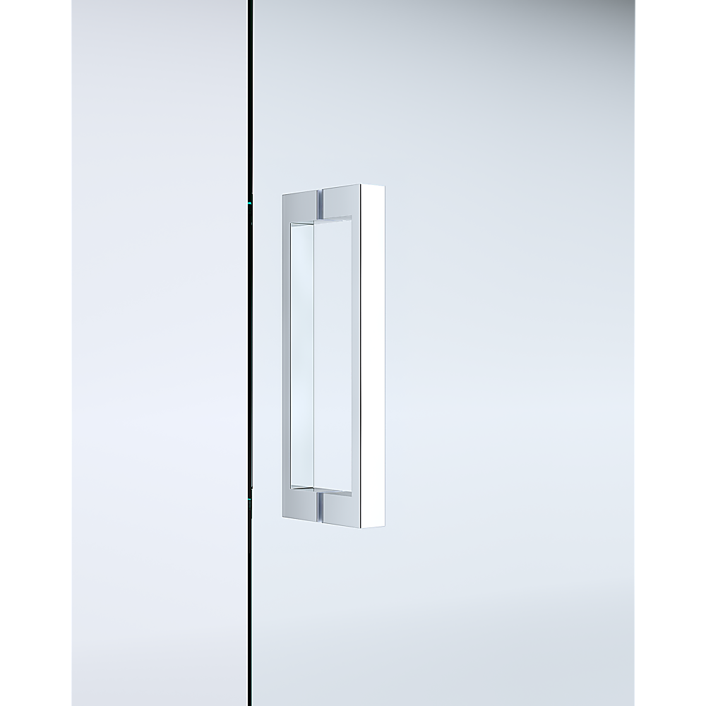150mm Adjustable (2000x920mm) Single Door Corner Sliding Glass Shower Screen in Chrome - Image 2