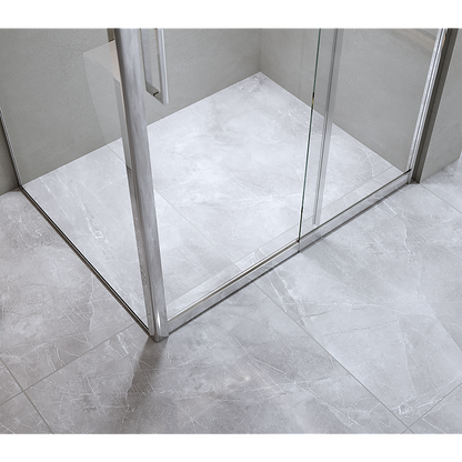 150mm Adjustable (2000x920mm) Single Door Corner Sliding Glass Shower Screen in Chrome - Image 5