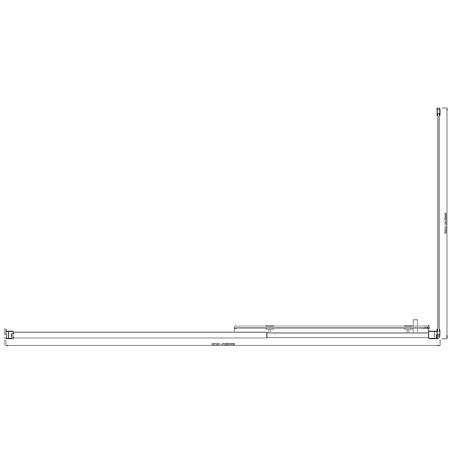 150mm Adjustable (2000x1010mm) Single Door Corner Sliding Glass Shower Screen in Chrome - Image 7