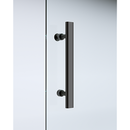 150mm Adjustable (2000x800mm) Single Door Corner Sliding Glass Shower Screen in Black - Image 2