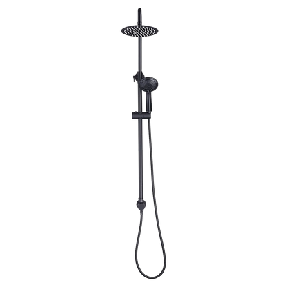 WELS 8" Rain Shower Head Set Rounded Dual Heads Faucet High Pressure Hand Held - Image 7