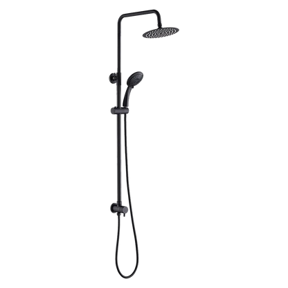 WELS 8" Rain Shower Head Set Rounded Dual Heads Faucet High Pressure Hand Held - Image 9