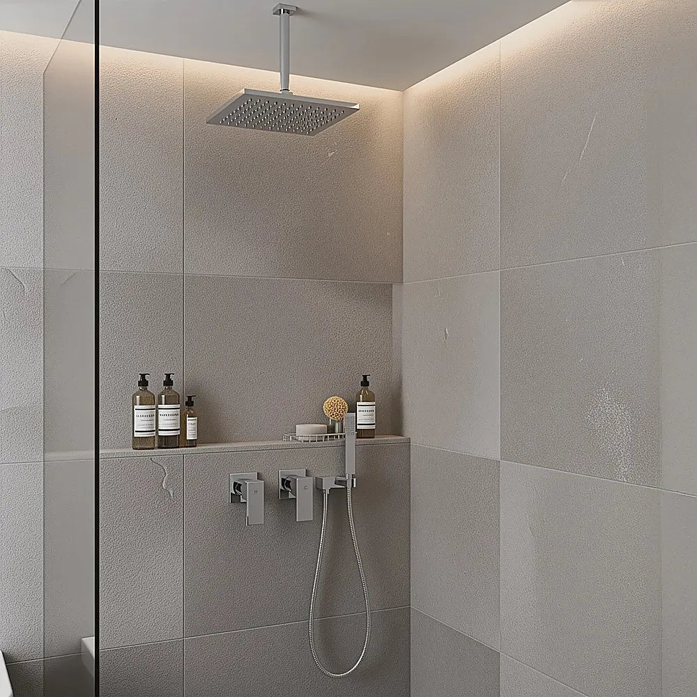 Bathroom Shower Bath Hot and Cold Square Mixer WATERMARK Certified in Chrome - Image 7