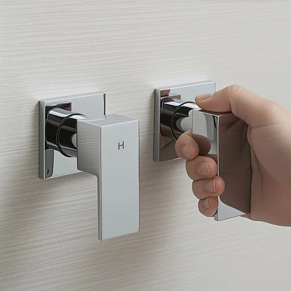 Bathroom Shower Bath Hot and Cold Square Mixer WATERMARK Certified in Chrome - Image 8