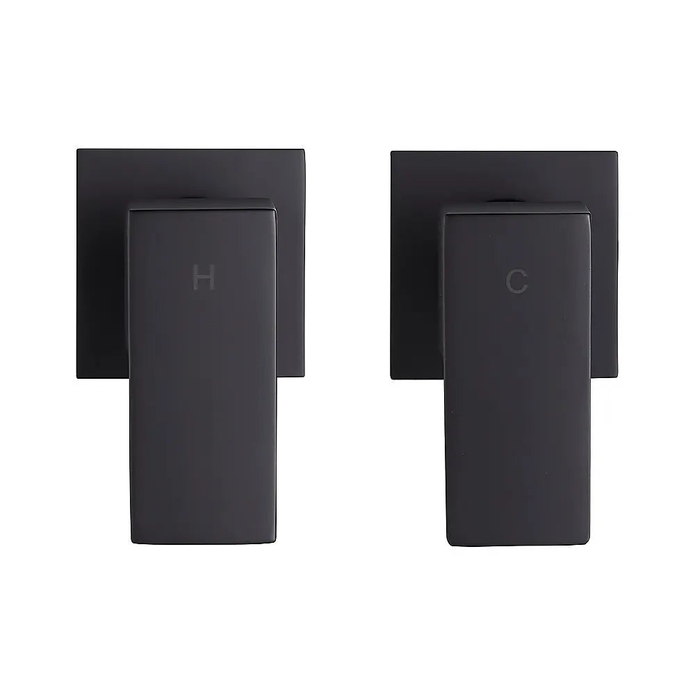 Bathroom Shower Bath Hot and Cold Square Mixer WATERMARK Certified in Black - Image 4