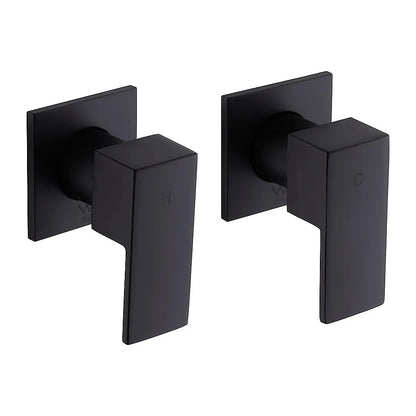 Bathroom Shower Bath Hot and Cold Square Mixer WATERMARK Certified in Black - Image 7