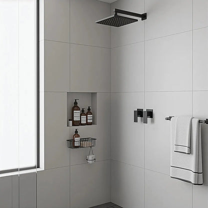 Bathroom Shower Bath Hot and Cold Square Mixer WATERMARK Certified in Black - Image 8