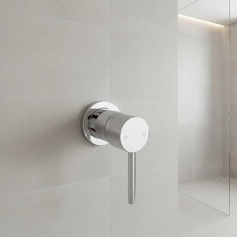 Single Round Shower Bath Mixer Tap Bathroom WATERMARK Approved - Image 2