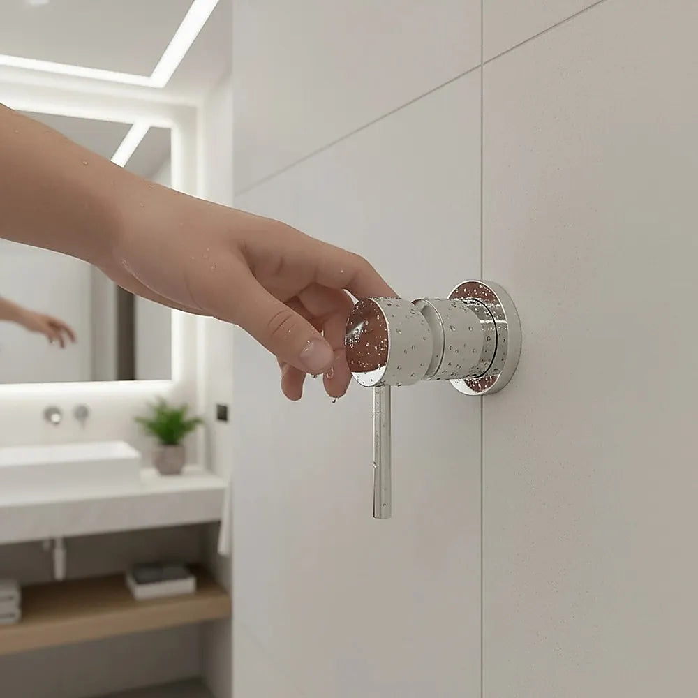 Single Round Shower Bath Mixer Tap Bathroom WATERMARK Approved - Image 6