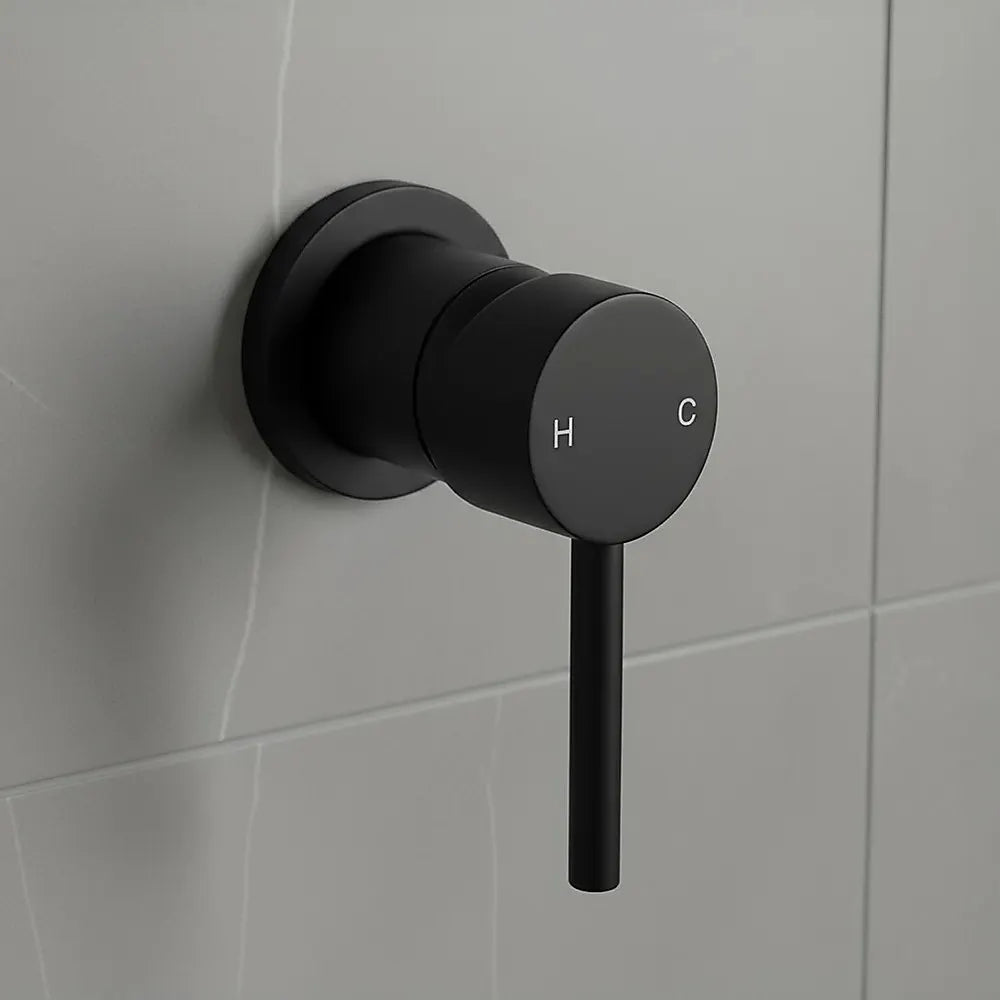 Single Round Shower Bath Mixer Tap Bathroom WATERMARK Approved - Image 2