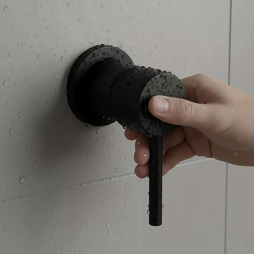 Single Round Shower Bath Mixer Tap Bathroom WATERMARK Approved - Image 6