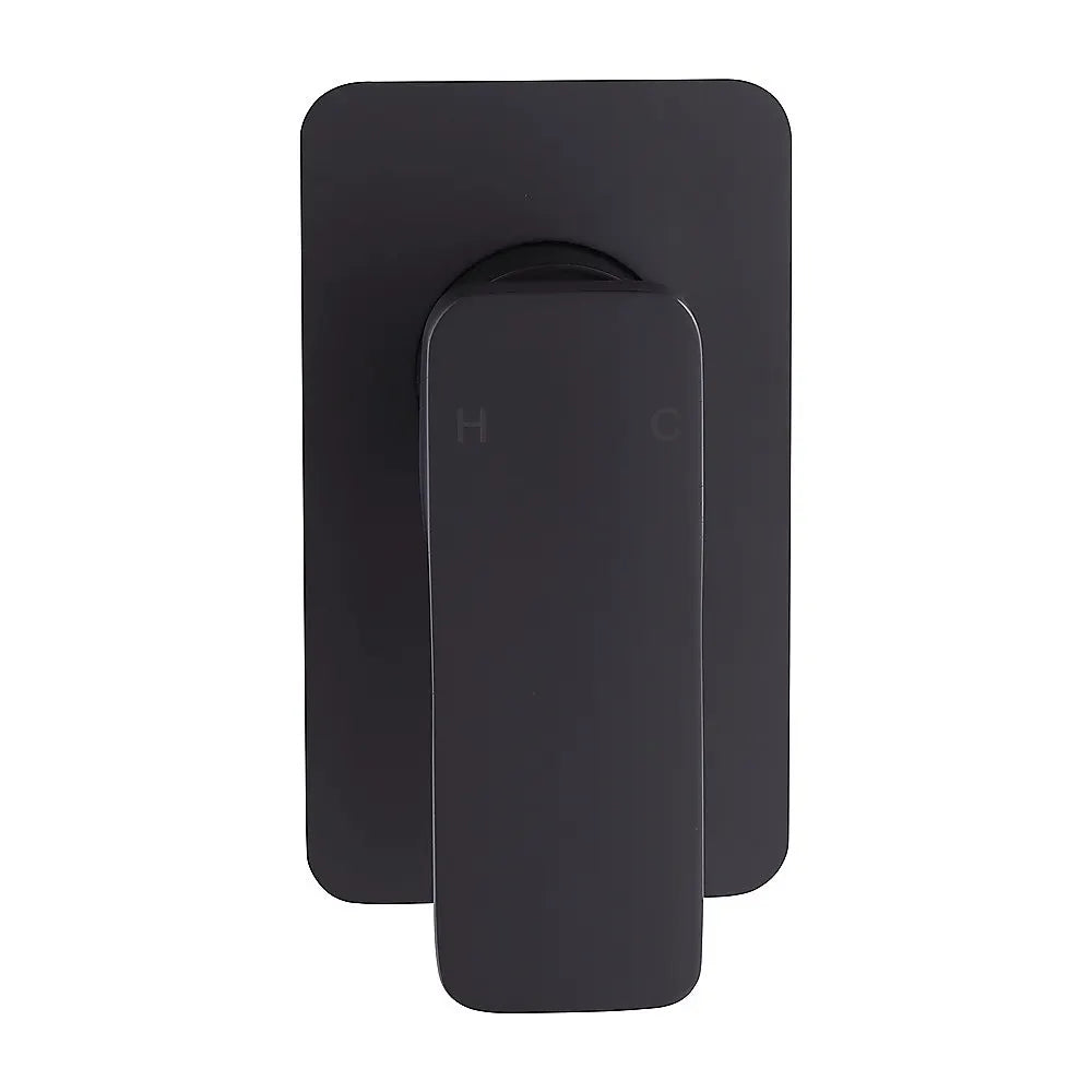 Single Square Shower Bath Mixer Tap Bathroom WATERMARK Approved in Black - Image 4